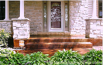 stained concrete porch