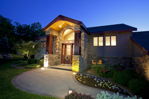 stamped concrete entryway