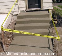 building concrete steps