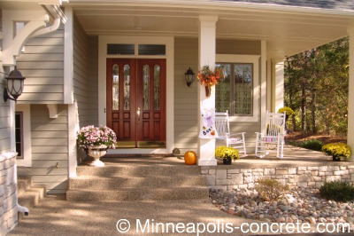 exposed aggregate porch