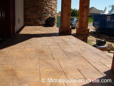 stamped concrete porch